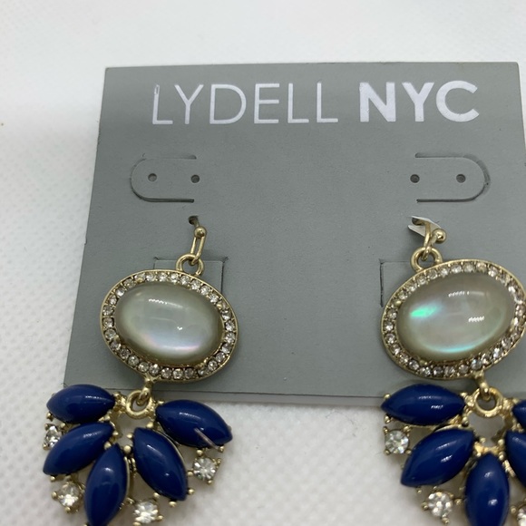 LYDELL CUBIC ZIRCONIA Lapis EARRINGS - Picture 3 of 4
